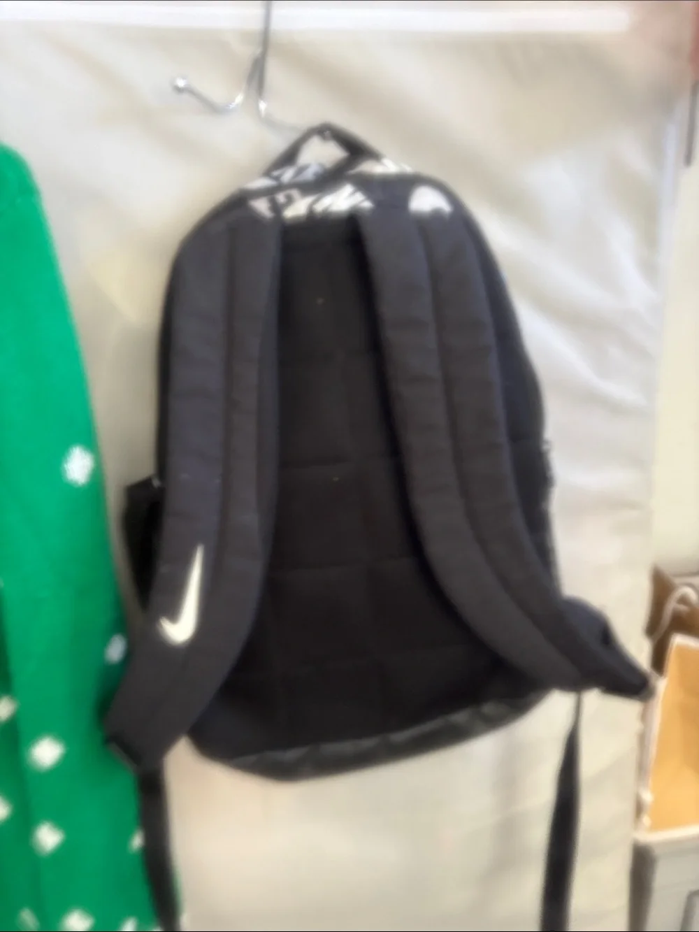 Nike Black and White Graphic Swoosh Backpack
